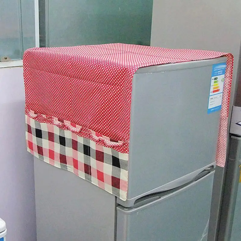 Пыльный холодильник крышка с сумкой для хранения многоцелевой стиральной машины покрытия на крышу холодильника JS23