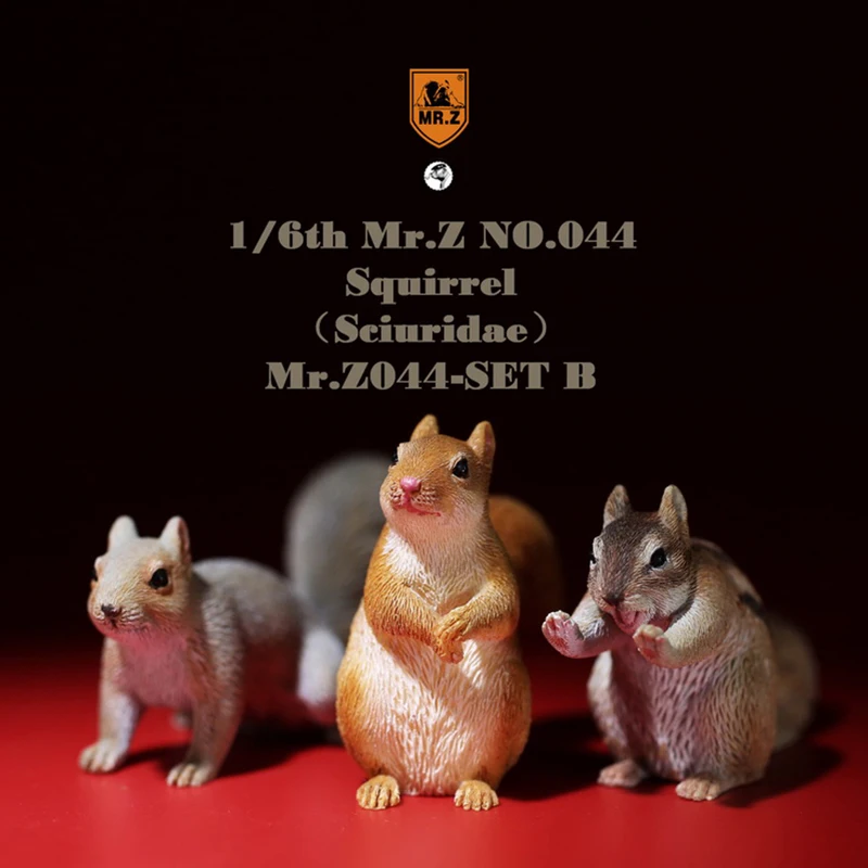 

Mr.Z No. 044 Squirrel Model Toy 1/6th Scale Simulation Animal Squirrel Model Toy F 12" Action Figure Scene Car Decoration