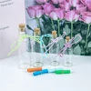 Clear Glass Wishing Bottle with Cork Drift, Wedding Vials Decoration, Mini Bottle for Travel, Gifts, DIY Jars, 12Pcs 4