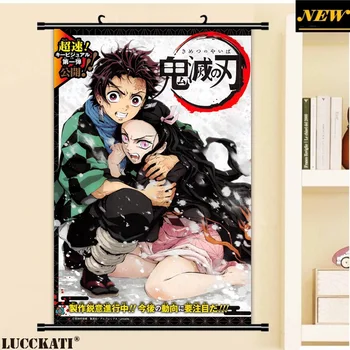 

40X60CM Kimetsu no Yaiba Kny japanese clothes kimono sword sexy loli cameltoe cartoon anime poster wall scroll canvas painting