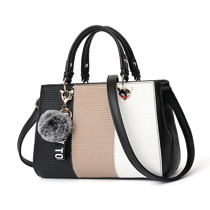 YINGPEI Women Handbag Shoulder Bag Girls Fashion Famous Design Leather Big Casual Tote High Quality Hasp Casual Black New