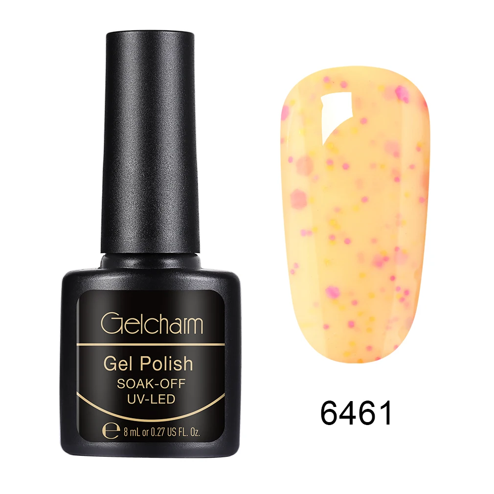 6461 Gelcharm 8 мл сыр конфеты УФ-гель для ногтей используется с молочного цвета гель лак Полупостоянный все для маникюра дизайн ногтей гель - Цвет: 6461