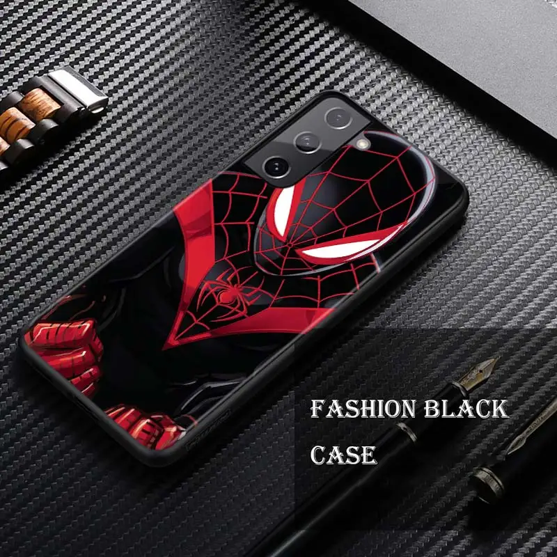 cute phone cases for samsung  Spider Man Logo Silicone Cover For Samsung Galaxy S21 S20 FE Ultra S10 S10E Lite S9 S8 S7 Edge Plus Phone Case silicone cover with s pen