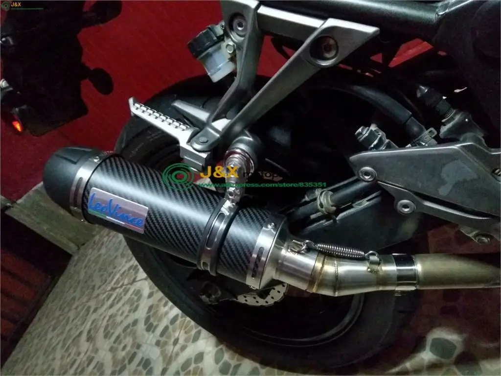 Средняя выхлопная труба мотоцикла для Kawasaki Z250 2008- ниндзя 300 2013- ниндзя 250R 2008-2012
