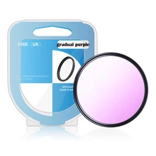 RISE(UK) 49/52/55/58/62/67/72/77 мм Ультра тонкая рамка Фиолетовый Цвет фильтр с коробкой для портативной видеокамеры DSLR SLR Камера объектив
