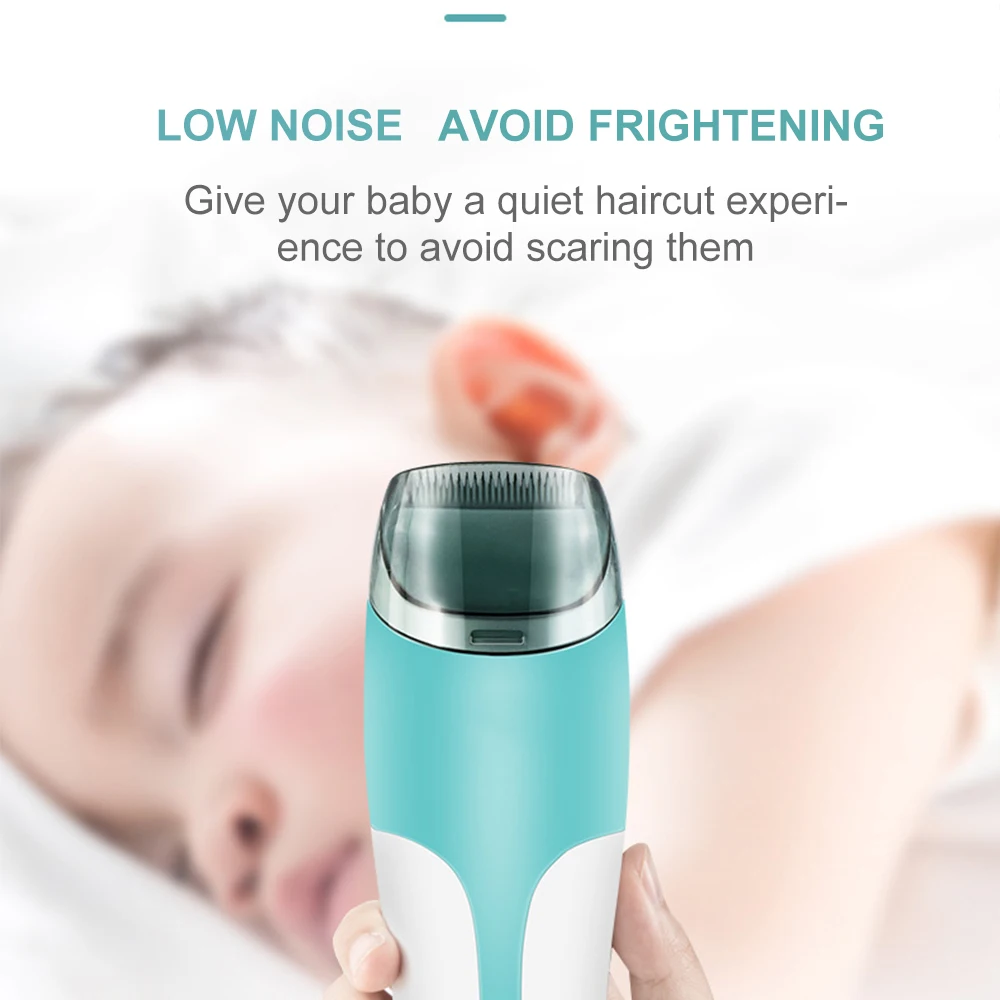 Automatic Gather Baby Hair Trimmer Professional Wired Mute IPX7 Waterproof Detachable Electric Ceramic Cutter Clipper Grooming