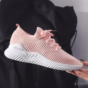 

Women Sneakers Fashion Elasticity Cotton Women Casual Shoes 2020 Spring Flats Summer shoes Breathable White Women Shoes