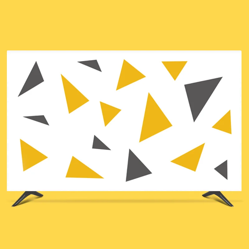 like the picture 1"-80" 22 дюймов 75 дюймов экран lcd tv PC чехол декоративный капюшон занавеска олень плед листья геометрические водонепроницаемые синий белый - Цвет: like the picture