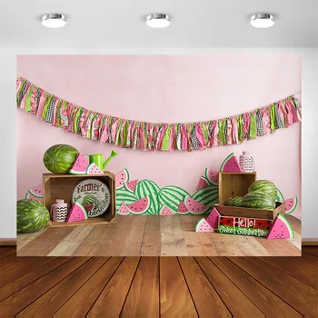 

Watermelon Theme Photography Backdrop Newborn Baby Photo Background Child Birthday Decoration Supplies for Photo Booth Studio