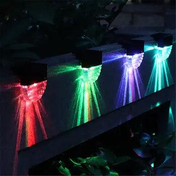 

LED Solar Stair Lamp IP65 Waterproof Patio Stairs Steps Fence Lamps Solar Night Light Fence Solar Outdoor Garden Pathway Yard