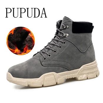 

PUPUDA Autumn Winter Trend Casual High Top Shoes Male Outdoor sneakers men Martin boots hiking shoes fashion non-slip shoes