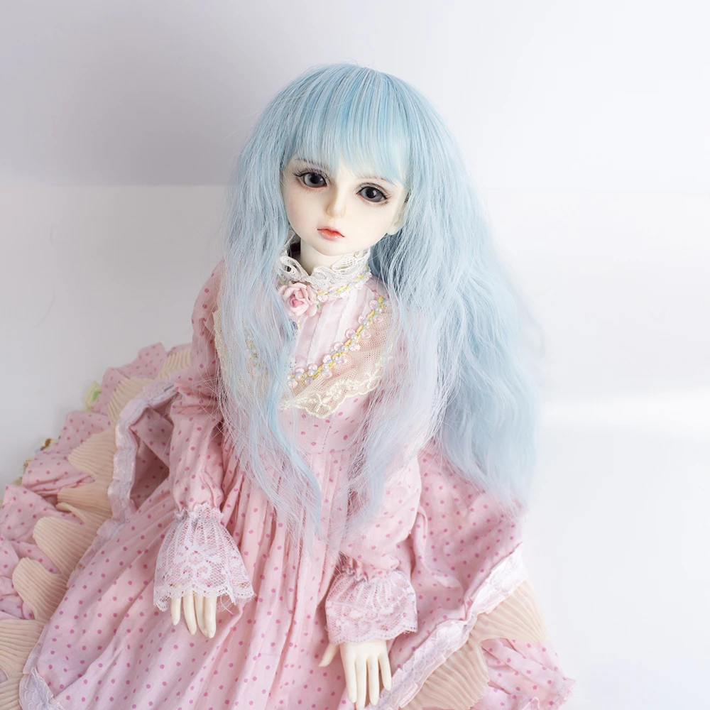 Куклы парики длинные вьющиеся светло голубые волосы для Blyth/Pullip кукла с 25 см