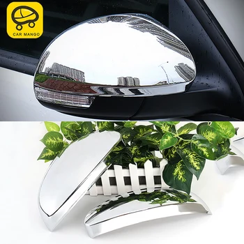 

CARMANGO for VW Volkswagen Tiguan 2010-2016 Car Side Rearview Mirror Gloss Chrome Cover Trim Frame Sticker Exterior Accessories