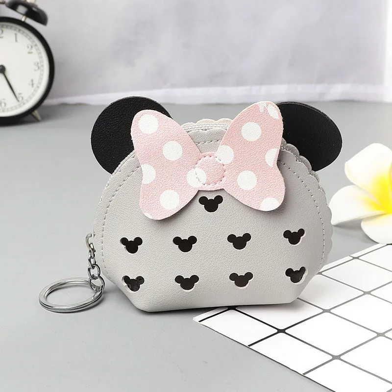 Disney Mickey Mouse Minnie pu кошелек милый мультяшный мини многофункциональный для монет