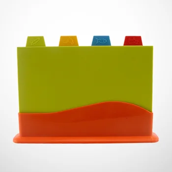 

4 pcs Cutting Boards Set 4 Colors Multifunction Plastic Sorting Chopping Block for Camping Kitchen