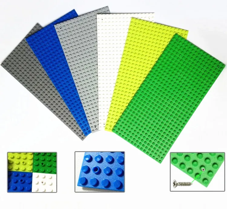

wange Blocks Baseplate 32*16 Particles Baseplate 25.5*12.7cm Compatible with LegoKIN Bricks