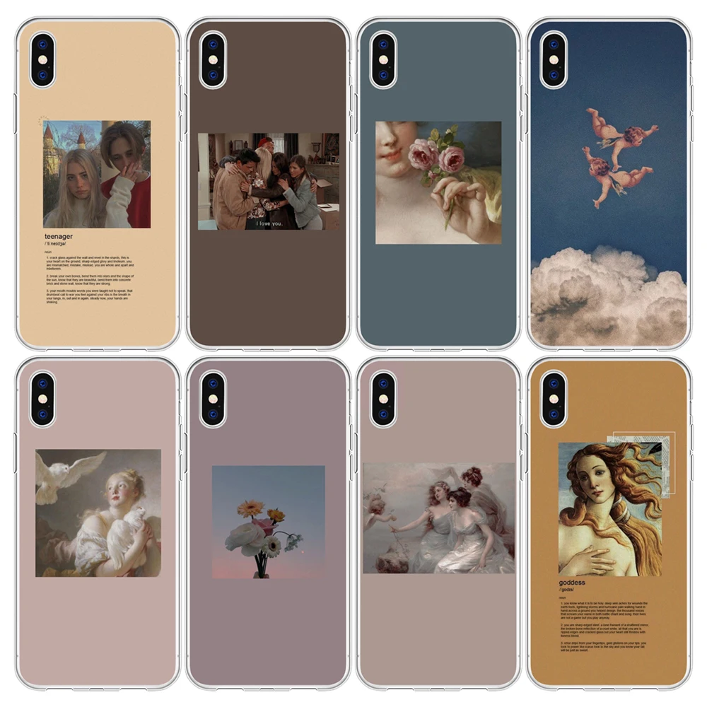 

Artistic Trendy Phone Case For Iphone 5 5S SE XS MAX XR 6 6S Plus Soft Vintage Simple Fashion Phone Case For IPhone 8 7 Plus