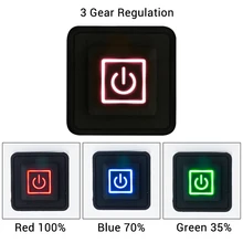 3.7v-12v 3 engrenagem temp controle interruptor de aquecimento impermeável roupas botão de silicone interruptor de controle de temperatura
