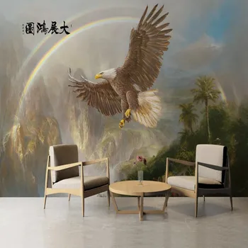 

Milofei manufacturers custom 3D Dapeng wings background wallpaper murals