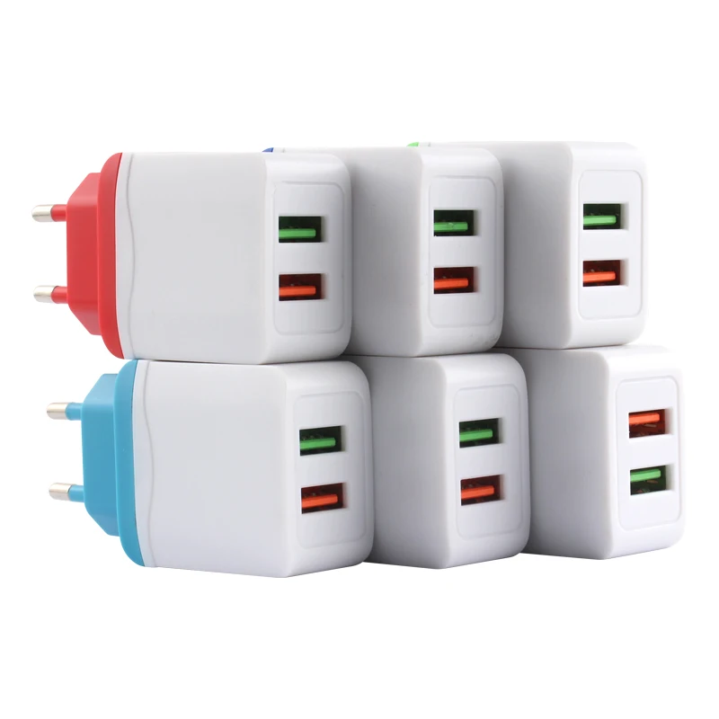 AC DC Универсальный 5V 2A адаптер питания двойная USB розетка для мобильного телефона зарядное устройство 5V USB источник питания 220v адаптер EU вилка