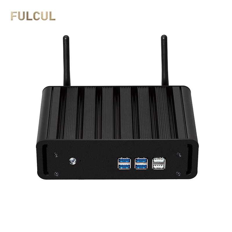 Мини ПК без кулера Intel Core i7 6500U i5 6200U 6498DU HDMI VGA 6 * USB WiFi Gigabit Ethernet HTPC офисный|Мини ПК| |