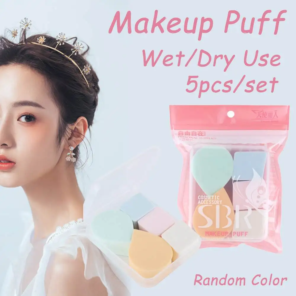 5 шт. пудра слоеная для девушек Дамская красота лица Пудра для тела пуф для женская косметика красота макияж основа мягкая губка