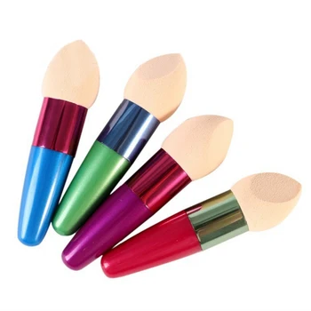 

Makeup Flutter Tools Profesional Cosmetic Brush for Women Liquid Cream Foundation Concealer Beveled Sponge Makeup Puff Handle