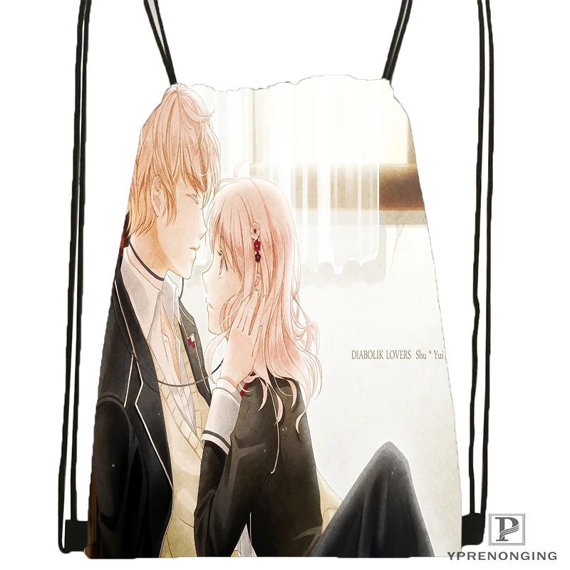 CustomDiabolik. Lovers. С привидениями. Темный. Походная сумка на шнурке, милый рюкзак для детей(черная спинка) 31x40 см#180531-04-15