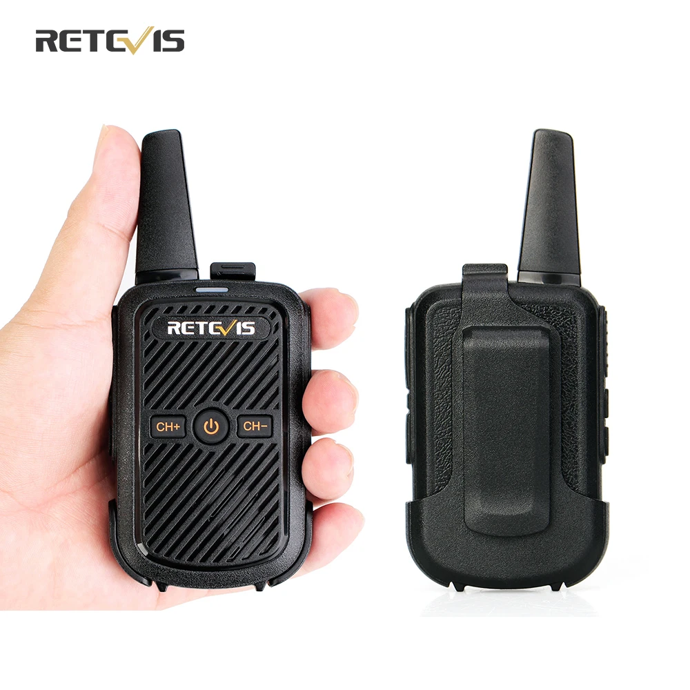 Retevis-Mini walkie-talkie RT15, Radio de dos vías, comunicador FRS, para hotel, restaurante, PTT, 1 o 2 uds.