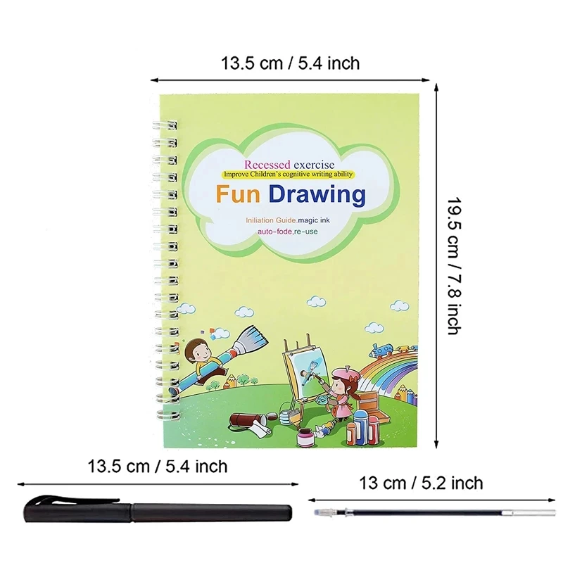 co231 Reusable Kids' Writing Practice Book with Pens Perfect for Ages 3-8 -  AliExpress