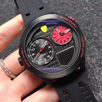 

New Fashion Men Flywheel Watches Rubber Top Brand aaa watch Luxury Sports Chronograph Quartz Wristwatch Men's Relogio Masculino