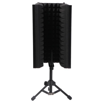 

1pc Microphone Shield Studio Recording Foldable Sound Absorber Microphone Screen for Music Isolation Microphone