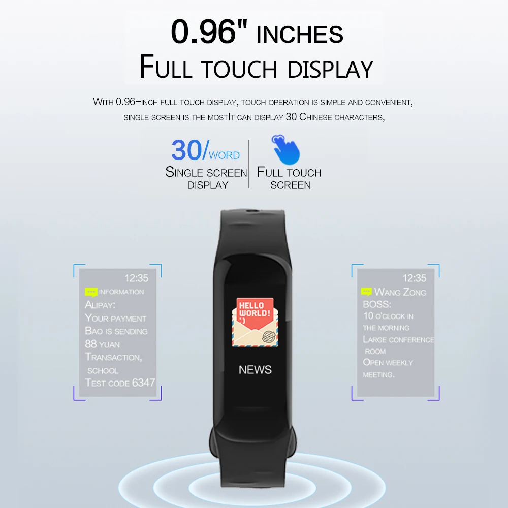 Водонепроницаемый Фитнес трекер IP67 умные часы шагомер фитнес браслет счетчик