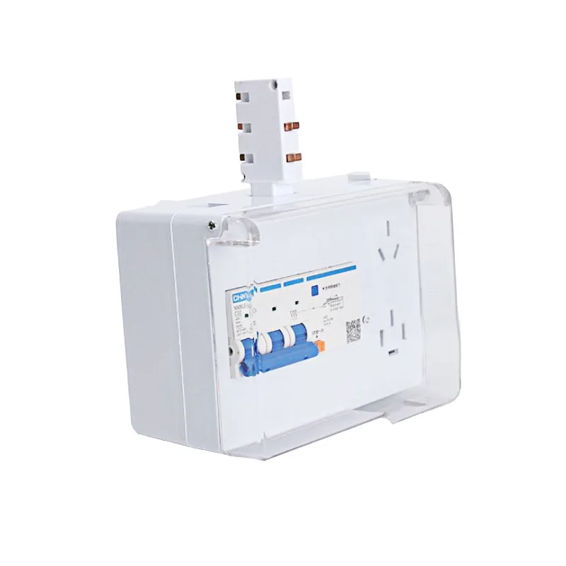 Bus slot for special use Residual-current Circuit Breaker Switch+ Socket 3hole three-phase four-wire assembled socket