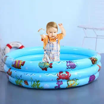

90x25cm Play Ball Pool Baby Swimming Pool Child Summer Kid Water Toys Inflatable Bath Tub Round Lovely Animal Printed Bottom