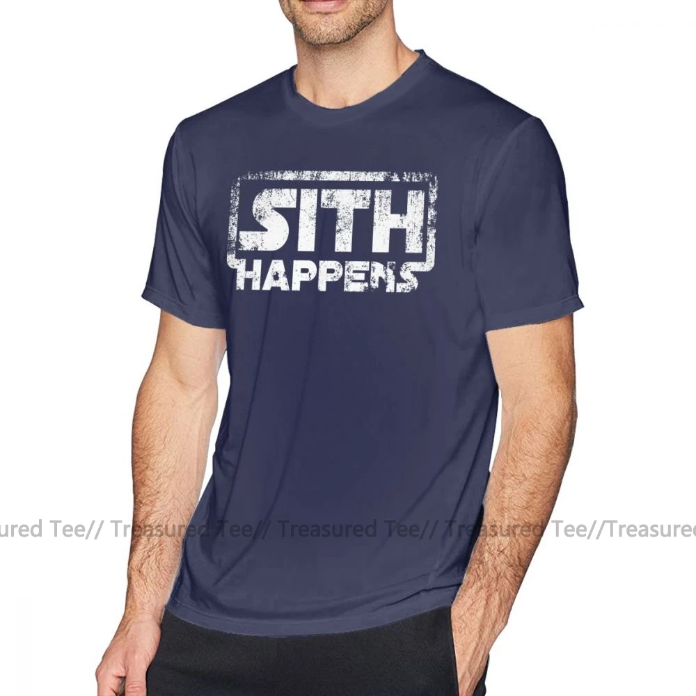 Футболка Star Wars Sith is, Мужская футболка большого размера, Модная хлопковая забавная футболка с коротким рукавом и принтом - Цвет: Navy Blue