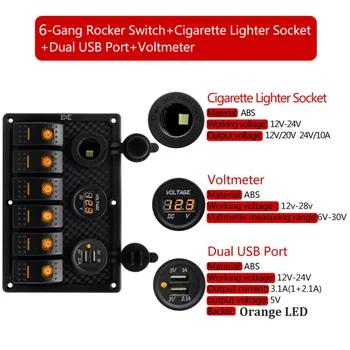 

Replacement Rocker Switch Panel Parts 18.2cmx12cmx7.5cm Marine Voltmeter