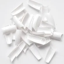 Маникюрные принадлежности белый натуральный цвет поддельные ногти шт 500 шт накладки на ногти для французского маникюра французский бань галстук дизайн ногтей