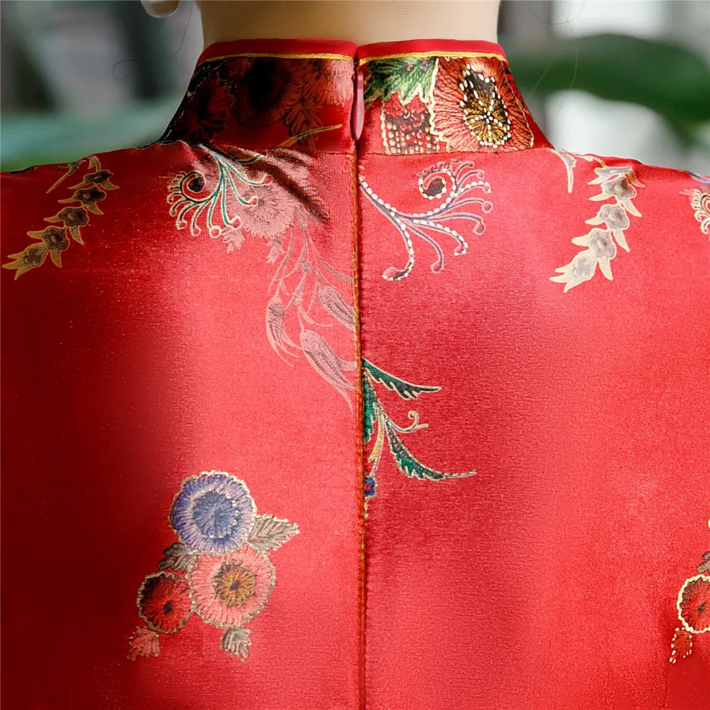 Шанхай история короткий рукав длинный Qipao платье бархатное китайское платье Чонсам велюровое китайское женское платье