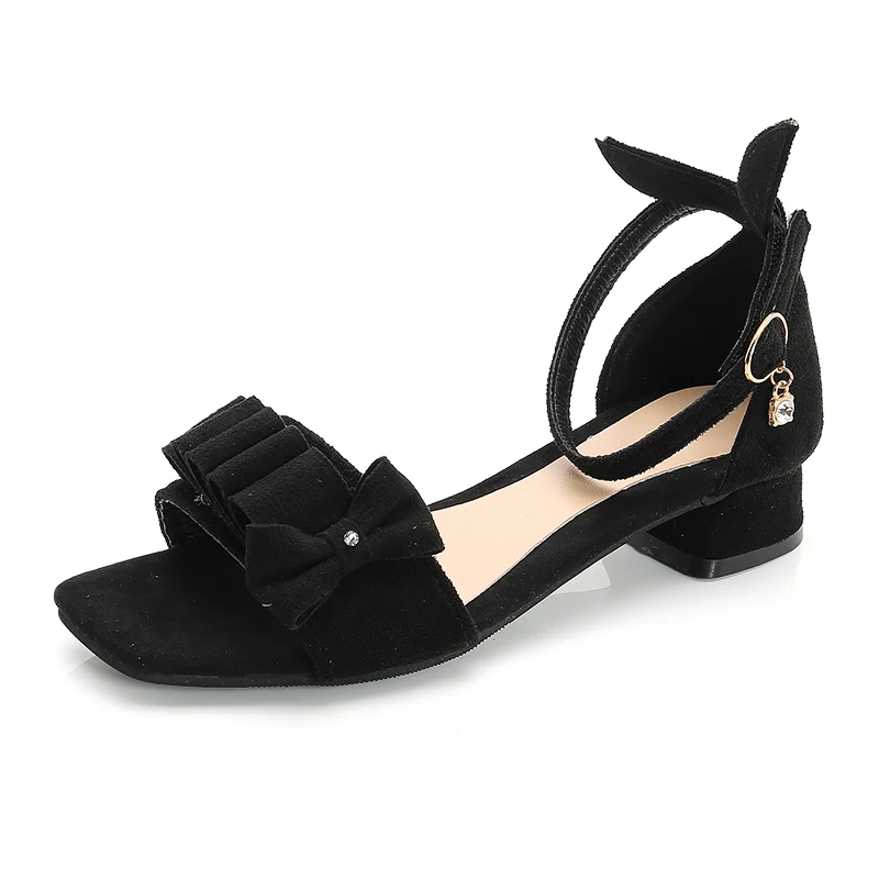 

Sandals Girls Kids 2020 Summer Children Fashion Princess Shoes In With Heels Bow-knot With Pleated Ruffles Rabbit Ear On Back