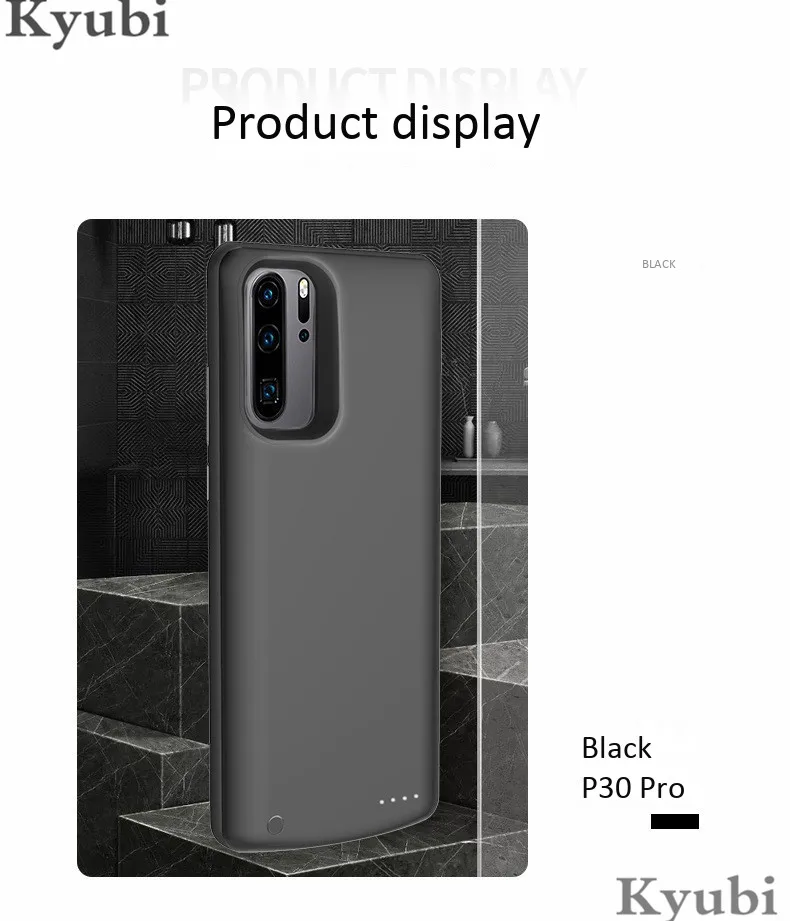 5000 мАч чехол для внешнего зарядного устройства для huawei P30 портативный беспроводной Чехол для зарядки аккумулятора для huawei P30 2в1