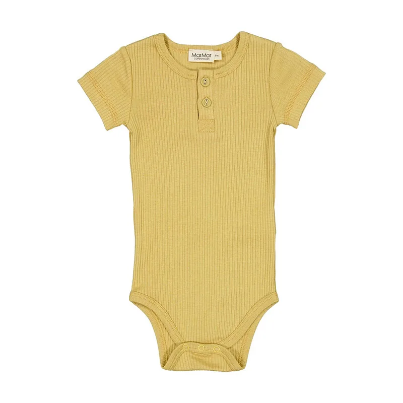 Roupas de Verão de Algodão Lindo Macacão Básico Bebê Meninos Meninas Modal Cor Sólida Manga Curta Infantil Adorável mm 19 Mamãe e Bebê