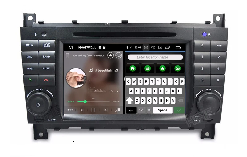 Best DSP 7" 2 Din Quad Core Android 9.0 Car DVD GPS For Mercedes/Benz C Class W203 2004-2007 C200 C230 C240 C320 C350 CLK W209 04-11 13