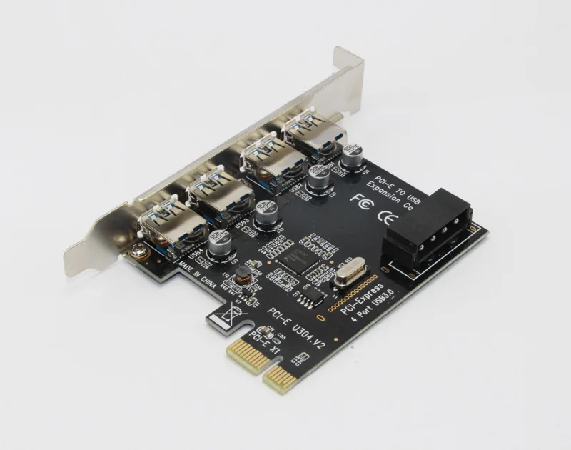 4 порта PCIE к USB 3,0 карта расширения PCI Express адаптер Pcie карта 4 порта USB3.0 5 Гб с Sata 15Pin к 4Pin кабель питания для ПК