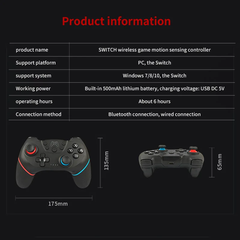 Для Nintendo Switch Pro NS-переключатель Pro игровой консоли Беспроводной-Bluetooth геймпад игровой джойстик контроллер с 6-осевым ручка