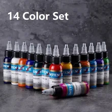 Татуировки чернила 14 цветов выбрать 30 мл, 14 цветов набор краски для тела Искусство