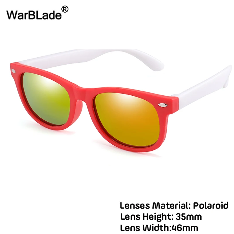 WarBlade Fashion Kids Occhiali da sole Occhiali da sole polarizzati per bambini Ragazzi Ragazze Occhiali Occhiali di sicurezza in silicone per bambini UV400_voghion.com