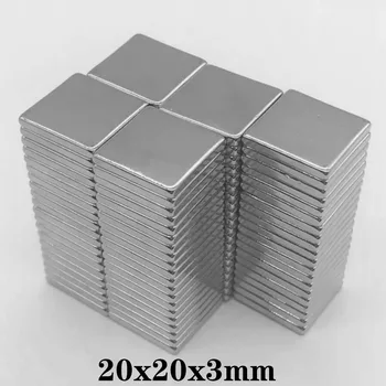

2~100pcs 20x20x3 mm Quadrate Permanent Magnets Thickness 3 Neodymium Magnet N35 20x20x3mm Strong Magnetic Magnets 20*20*3 mm
