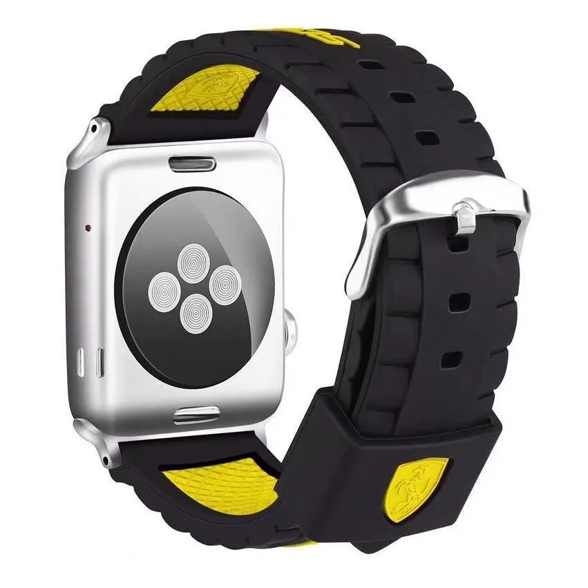 Ремешок для Apple watch 42mm Силикон жёлтый | Электроника