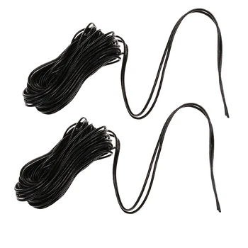 

20 Yards 2mm Round Leather Cord for Jewelry Making Crafting Beading Black